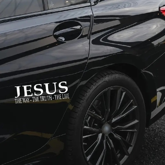 🕊”Jesus The Way-The Truth-The Life” White Letters Clear Vinyl Decal! - Picture 6 of 7